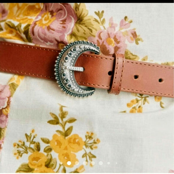 COPY - Sezane women's cow leather fine louve belt natural heritage T 75 - Picture 7 of 7